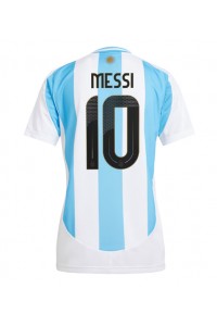 Argentinië Lionel Messi #10 Voetbaltruitje Thuis tenue Dames Copa America 2024 Korte Mouw